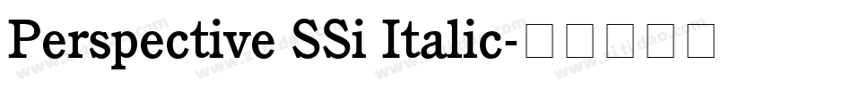Perspective SSi Italic字体转换